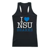 W Republic Women's I Love Tank Shirt Nova Southeastern Sharks 532-358