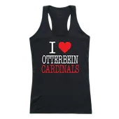 W Republic Women's I Love Tank Shirt Otterbein University Cardinals 532-361