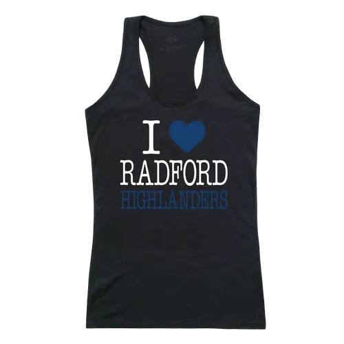 W Republic Women's I Love Tank Shirt Radford Highlanders 532-366