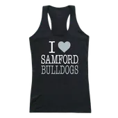 W Republic Women's I Love Tank Shirt Samford University Bulldogs 532-375