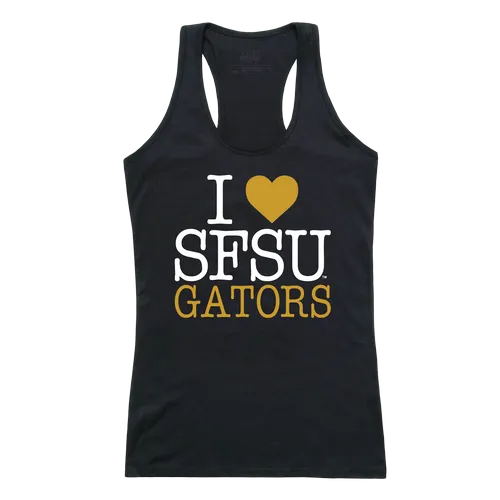 W Republic Women's I Love Tank Shirt San Francisco State Gators 532-376