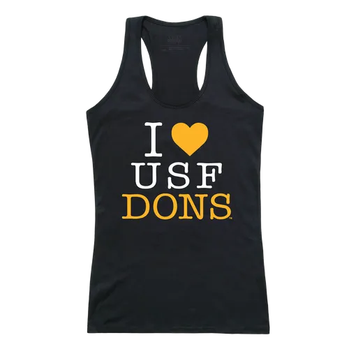 W Republic Women's I Love Tank Shirt San Francisco Dons 532-377