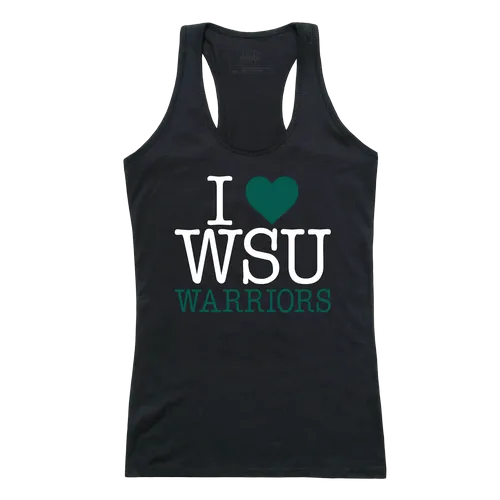 W Republic Women's I Love Tank Shirt Wayne State Warriors 532-400