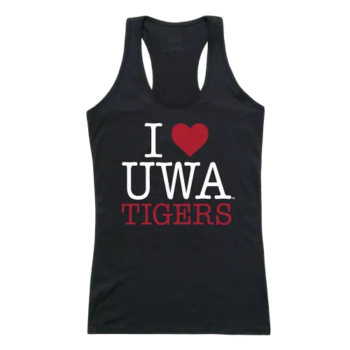 W Republic Women's I Love Tank Shirt West Alabama Tigers 532-401