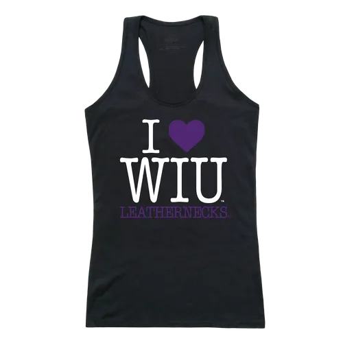 W Republic Women's I Love Tank Shirt Western Illinois Leathernecks 532-405