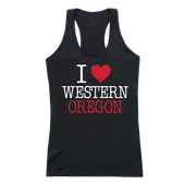 W Republic Women's I Love Tank Shirt Western Oregon Wolves 532-406