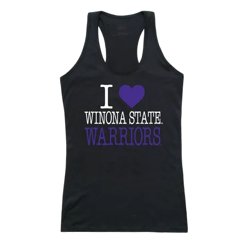 W Republic Women's I Love Tank Shirt Winona State Warriors 532-408