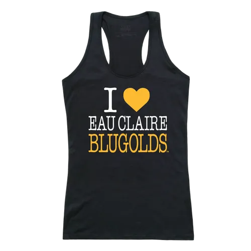 W Republic Women's I Love Tank Shirt Wisconsin Eau Claire Blugolds 532-409