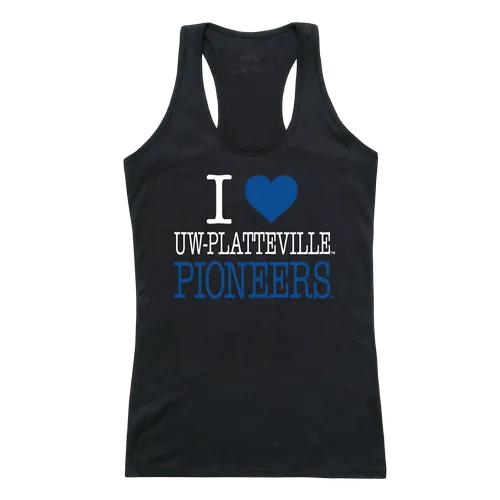 W Republic Women's I Love Tank Shirt Wisconsin Platteville Pioneers 532-410