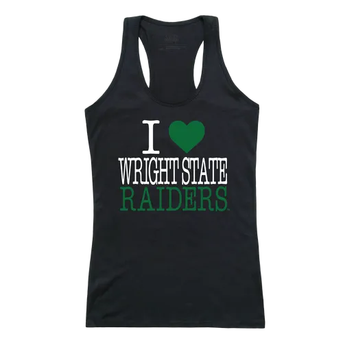 W Republic Women's I Love Tank Shirt Wright State University Raiders 532-416