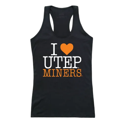 W Republic Women's I Love Tank Shirt Utep Miners 532-434