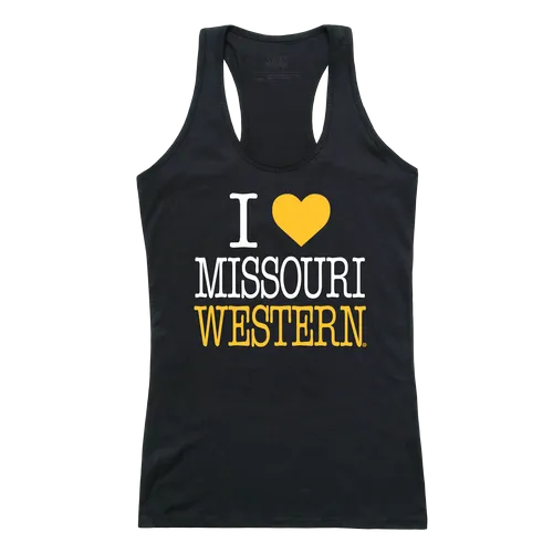 W Republic Women's I Love Tank Shirt Missouri Western State University Griffons 532-439