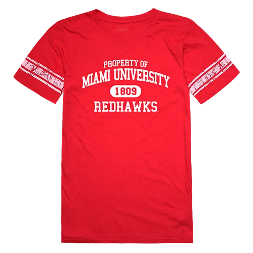 W Republic Women's Property Shirt Miami Of Ohio Redhawks 533-131
