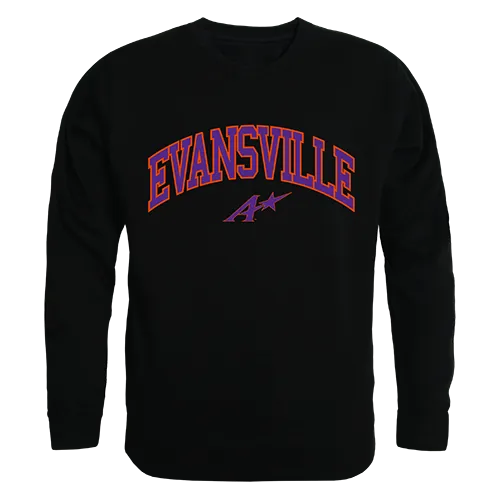 W Republic Campus Crewneck Sweatshirt University Of Evansville Purple Aces 541-424