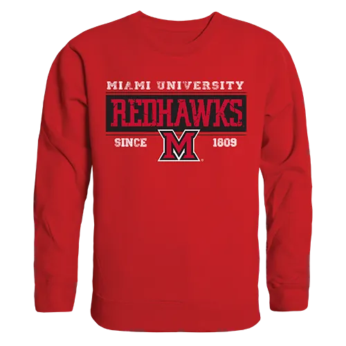 W Republic Established Crewneck Sweatshirt Miami Of Ohio Redhawks 544-131