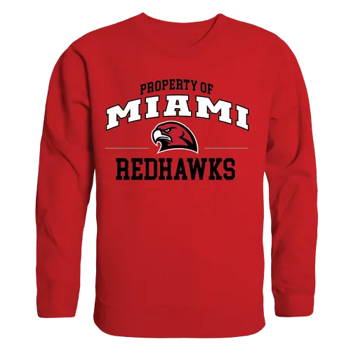 W Republic Property Of Crewneck Sweatshirt Miami Of Ohio Redhawks 545-131