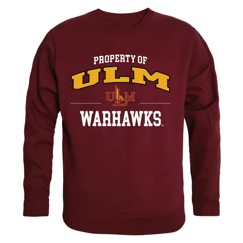 W Republic Property Of Crewneck Sweatshirt Louisiana-Monroe Warhawks 545-331
