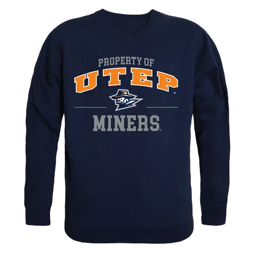 W Republic Property Of Crewneck Sweatshirt Utep Miners 545-434