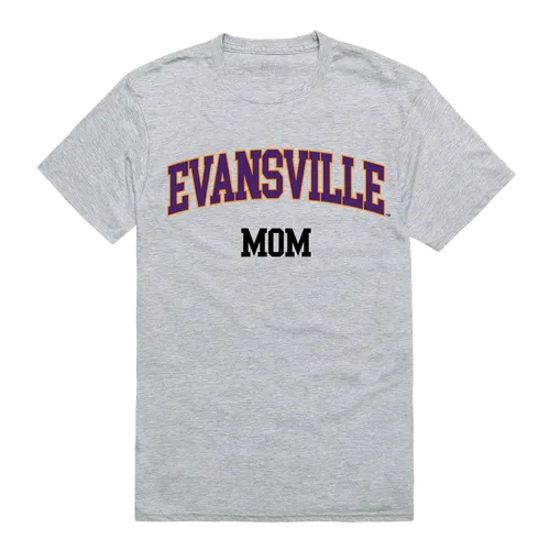 W Republic College Mom Tee Shirt University Of Evansville Purple Aces 549-424