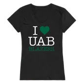 W Republic Women's I Love Shirt Uab Blazers 550-101