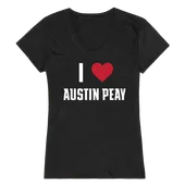 W Republic Women's I Love Shirt Austin Peay State Governors 550-105