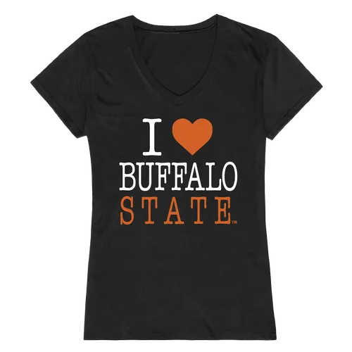 W Republic Women's I Love Shirt Buffalo State College Bengals 550-107