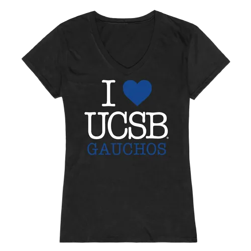 W Republic Women's I Love Shirt Uc Santa Barbara Gauchos 550-112