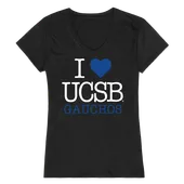 W Republic Women's I Love Shirt Uc Santa Barbara Gauchos 550-112