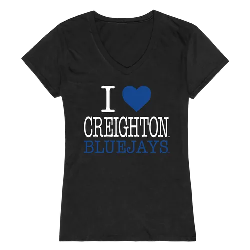 W Republic Women's I Love Shirt Creighton University Bluejays 550-118