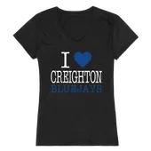 W Republic Women's I Love Shirt Creighton University Bluejays 550-118