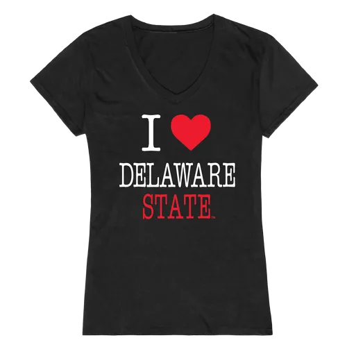 W Republic Women's I Love Shirt Delaware State University Hornets 550-120