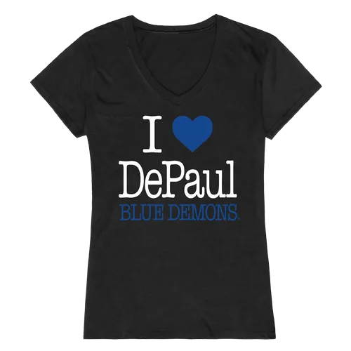 W Republic Women's I Love Shirt Depaul Blue Demons 550-121