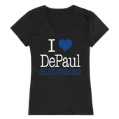 W Republic Women's I Love Shirt Depaul Blue Demons 550-121