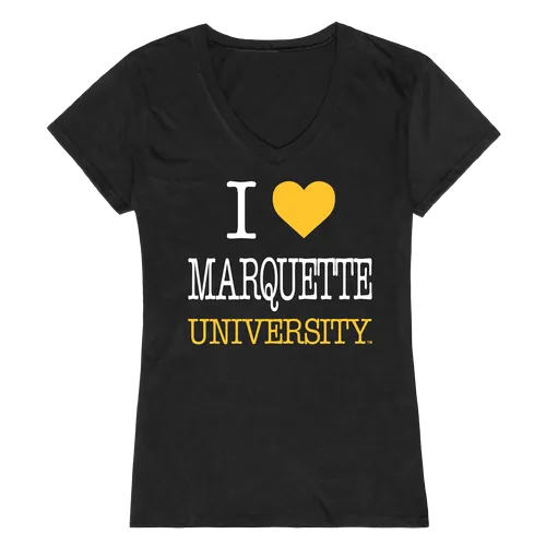 W Republic Women's I Love Shirt Marquette Golden Eagles 550-130