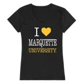 W Republic Women's I Love Shirt Marquette Golden Eagles 550-130