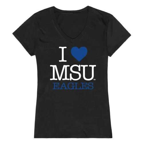 W Republic Women's I Love Shirt Morehead State Eagles 550-134