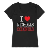 W Republic Women's I Love Shirt Nicholls State Colonels 550-138