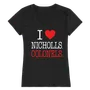 W Republic Women's I Love Shirt Nicholls State Colonels 550-138