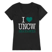 W Republic Women's I Love Shirt North Carolina Wilmington Seahawks 550-139