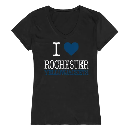 W Republic Women's I Love Shirt University Of Rochester Yellowjackets 550-146