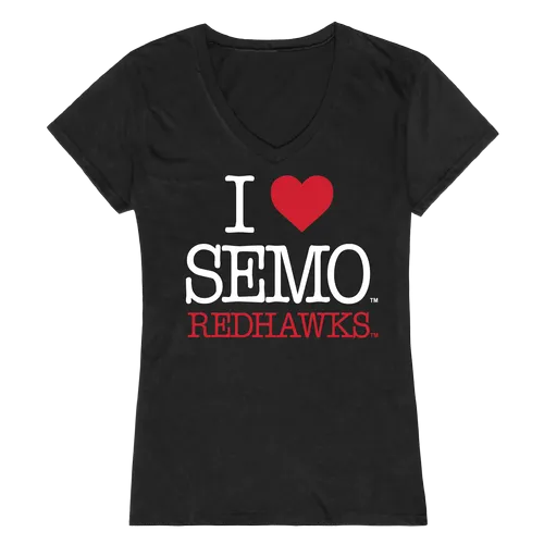 W Republic Women's I Love Shirt Southeast Missouri State University Redhawks 550-149