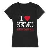 W Republic Women's I Love Shirt Southeast Missouri State University Redhawks 550-149