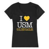 W Republic Women's I Love Shirt Southern Mississippi Golden Eagles 550-151