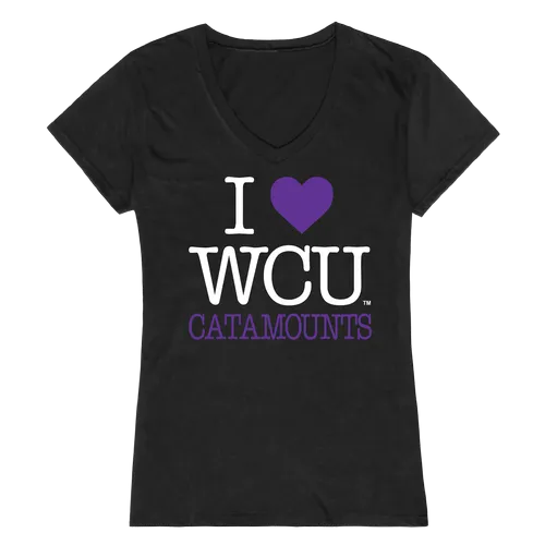 W Republic Women's I Love Shirt Western Carolina Catamounts 550-156