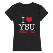 W Republic Women's I Love Shirt Youngstown State Penguins 550-159