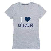 W Republic Women's I Love Shirt California Davis Aggies 550-161