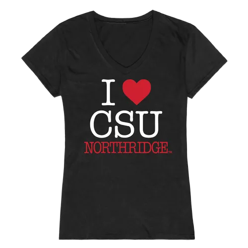 W Republic Women's I Love Shirt Cal State Northridge Matadors 550-166