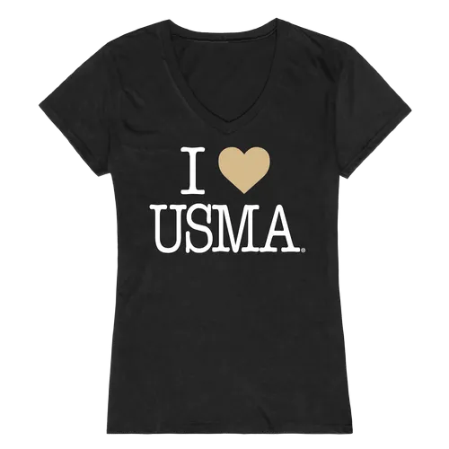 W Republic Women's I Love Shirt United States Military Academy Black Knights 550-174