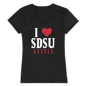 W Republic Women's I Love Shirt San Diego State Aztecs 550-177