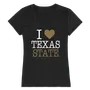 W Republic Women's I Love Shirt Texas State Bobcats 550-181